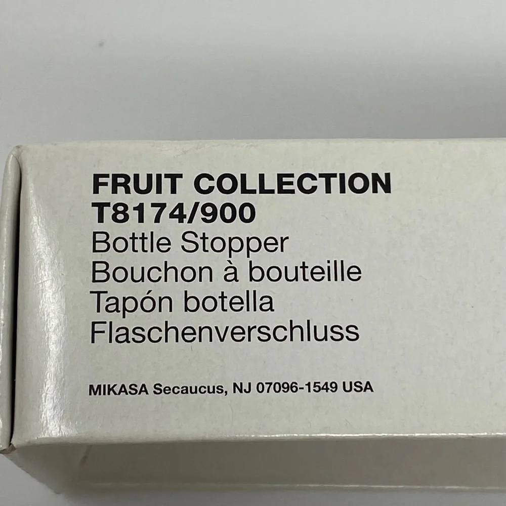 Mikasa Fruit Collection Wine Bottle Stopper Bunch Grapes Clear Austrian Crystal
